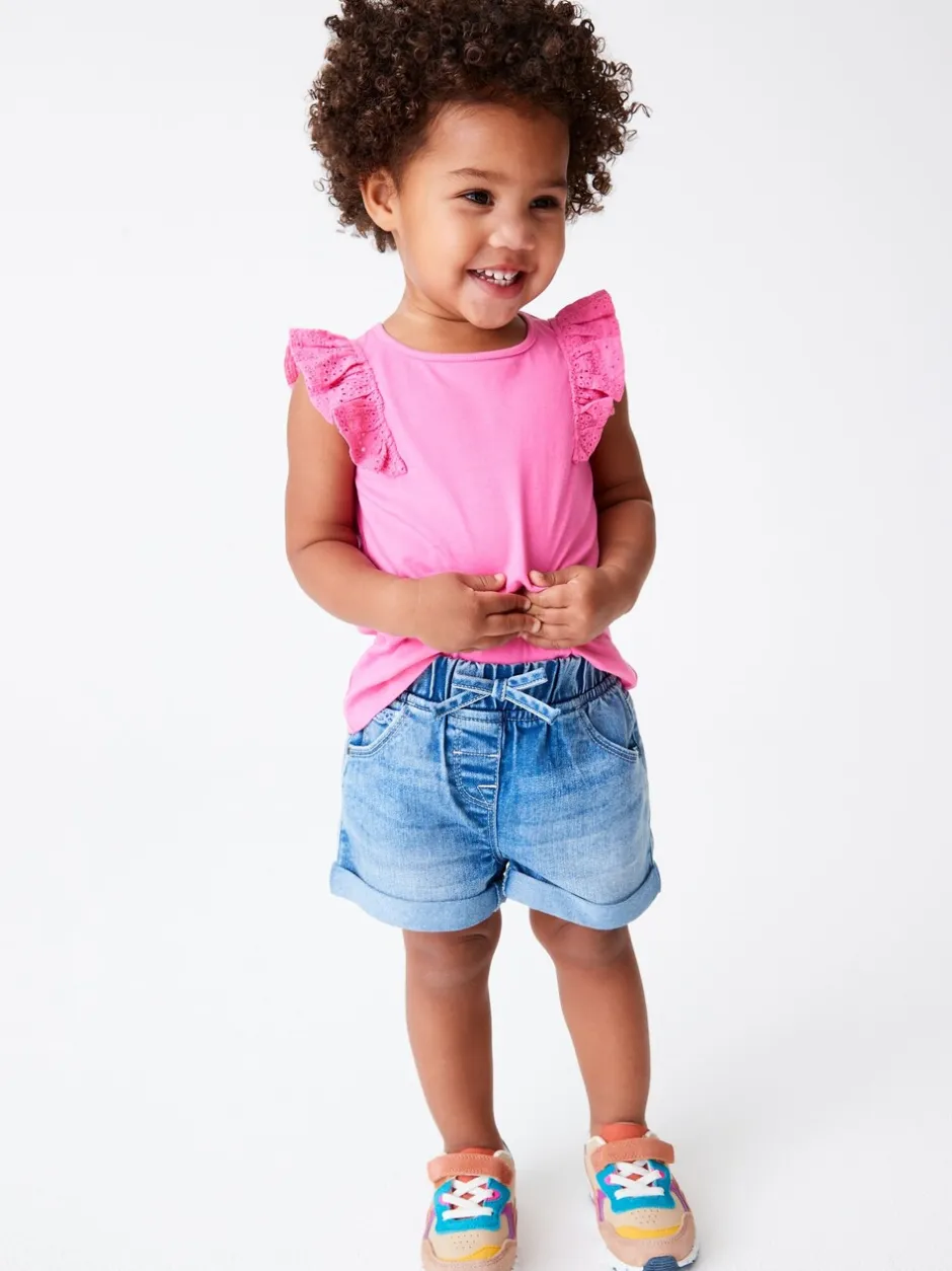 Shorts|Shorts En Rokken*Next Donker gewassen denim - Short met elastische taille (3 mnd- 10 jr)