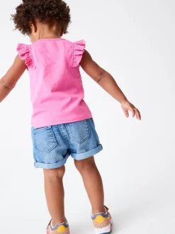 Shorts|Shorts En Rokken*Next Donker gewassen denim - Short met elastische taille (3 mnd- 10 jr)