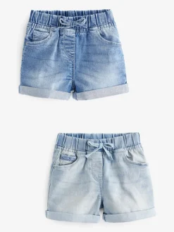 Shorts|Shorts En Rokken*Next Donker gewassen denim - Short met elastische taille (3 mnd- 10 jr)