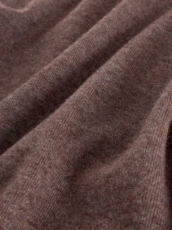 Poloshirts*Next - EDIT Gebreid poloshirt met lange mouwen en rolkraag Donker kiezelkleurig