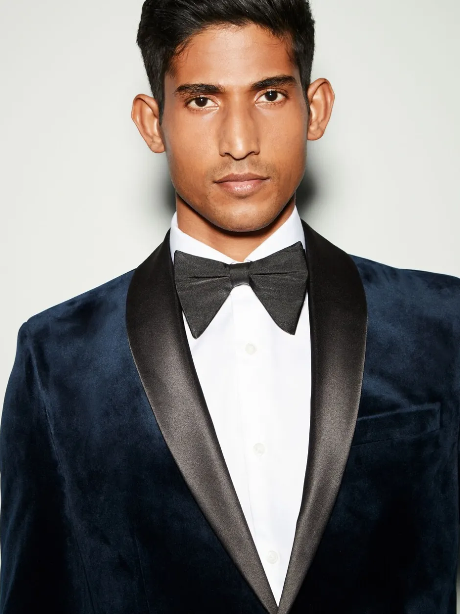 Smokings En Feestkleding|Pakken|Next - Normale Pasvorm - Fluwelen blazer Donker marineblauw