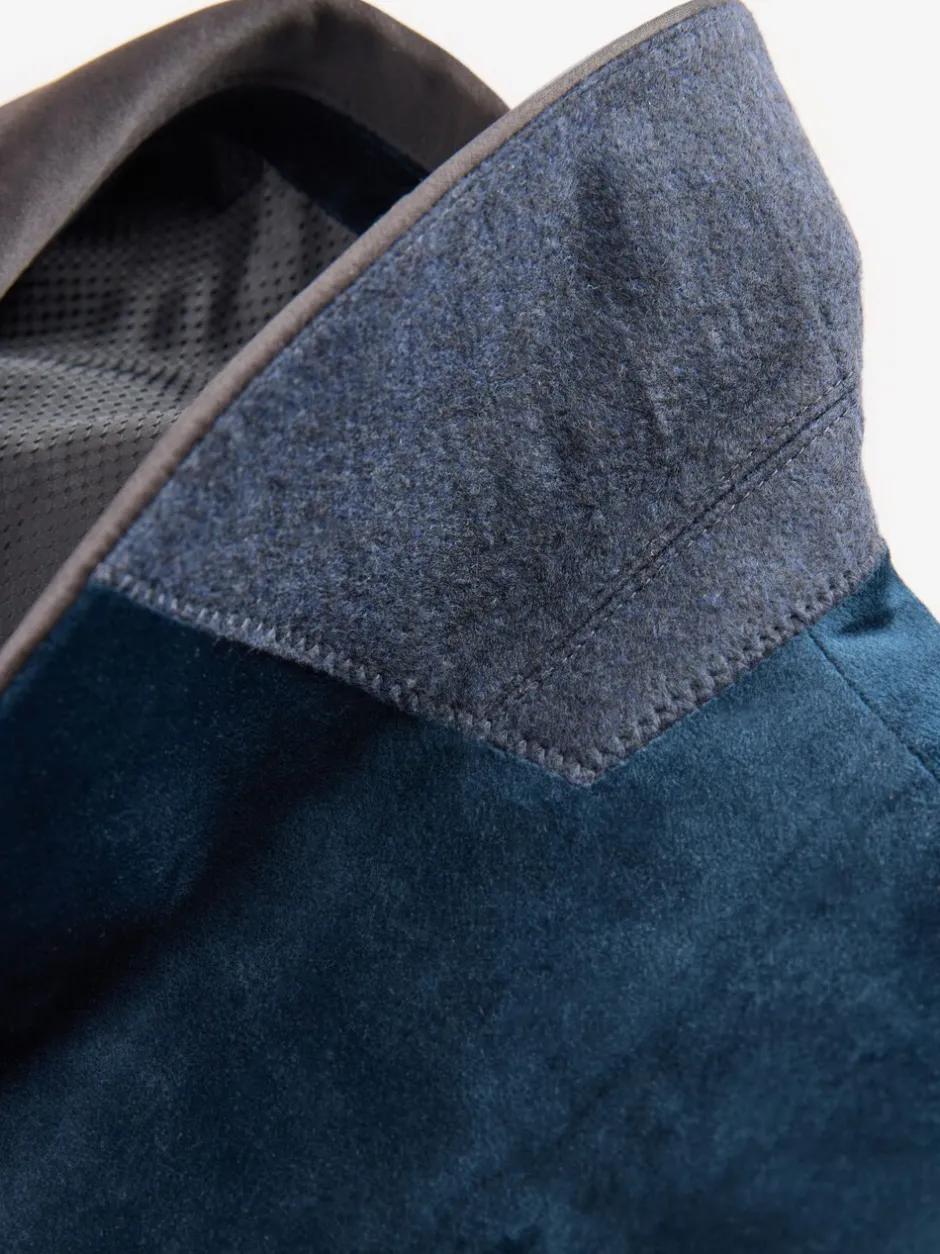 Smokings En Feestkleding|Pakken|Next - Normale Pasvorm - Fluwelen blazer Donker marineblauw