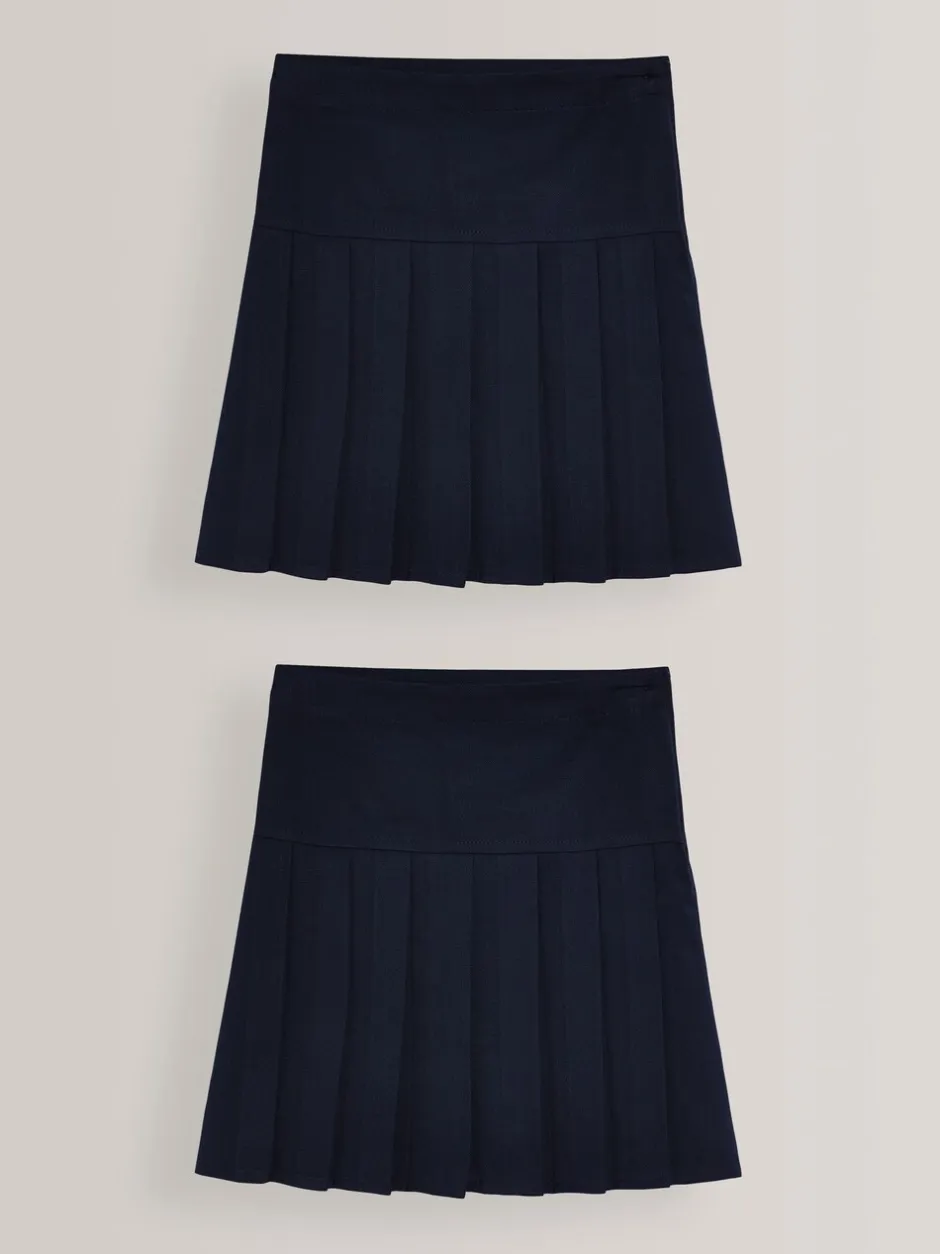 Schoolkleding|Shorts En Rokken|Next Donkerblauw - 2 Geplooide schoolrokken (3-16jr)