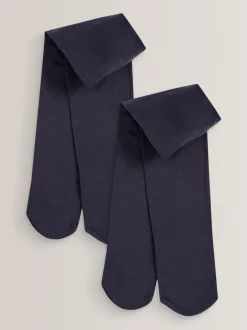 Sokken En Panty's|Sokken En Panty's*Next - 2 Schoolpanty's van 80 denier Donkerblauw
