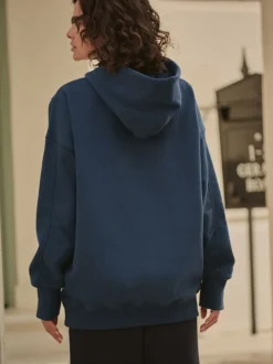 Sportkleding|Hoody's En Sweatshirts*Next Donkerblauw - Active Longline Overhead Hoodie met superzacht naaddetail en zakken