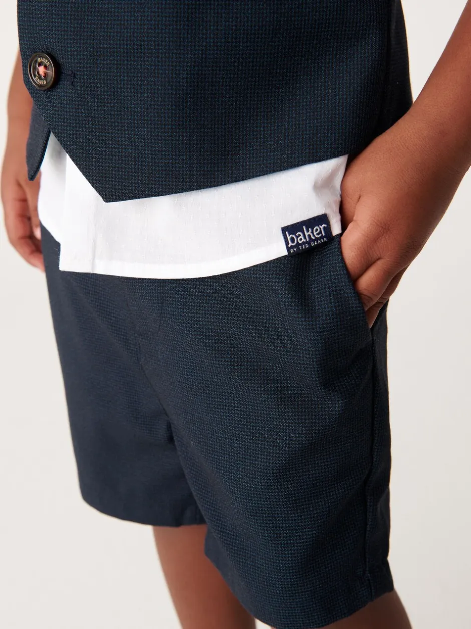 Kostuums En Herenvesten*Baker by Ted Baker - set van overhemd, gilet en short Donkerblauw