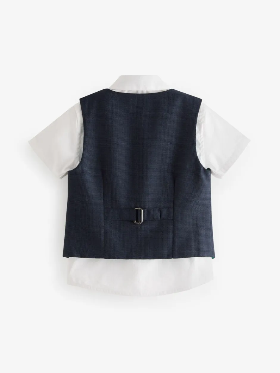Kostuums En Herenvesten*Baker by Ted Baker - set van overhemd, gilet en short Donkerblauw