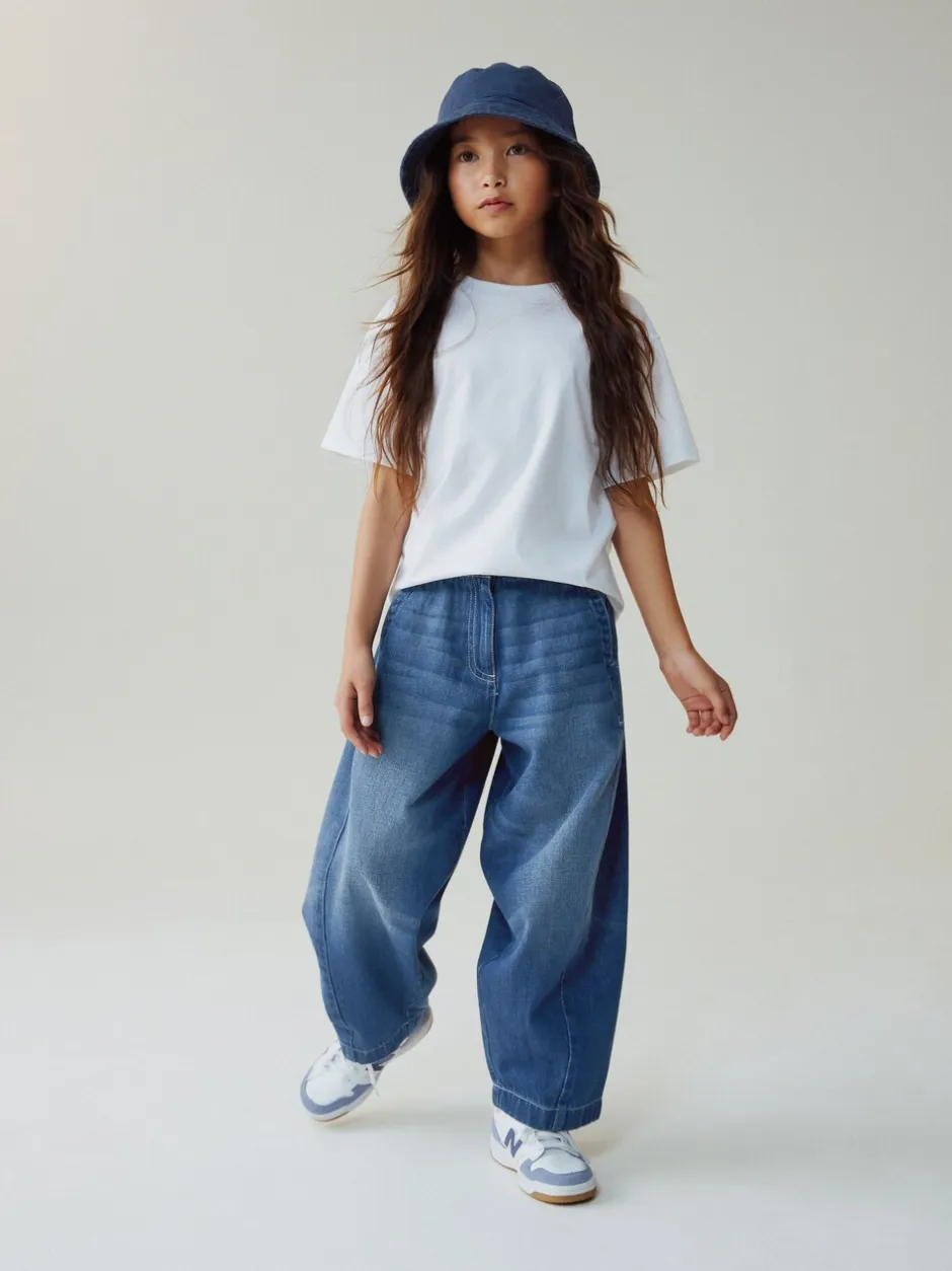 Jeans|Next Donkerblauw - Barrel jeans (3-16jaar)