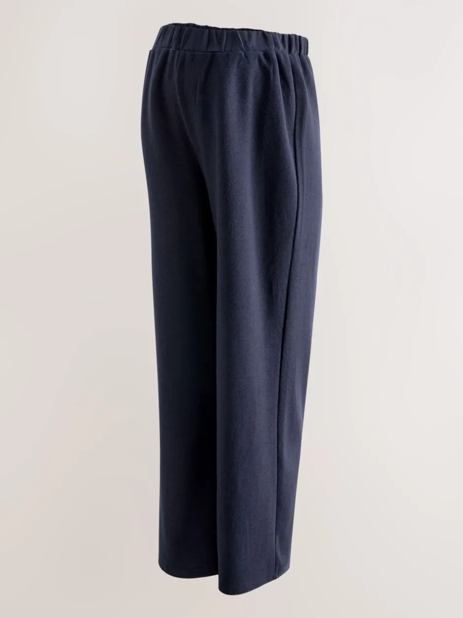 Moederschap|Broeken*Next Donkerblauw - Behaaglijke zwangerschapsbroek met wijde pijpen