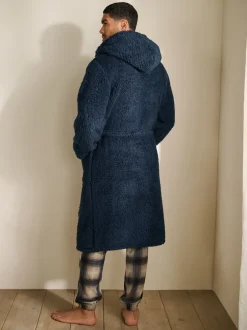 Loungewear|Kamerjassen En Badjassen|Next - Borg badjas Donkerblauw