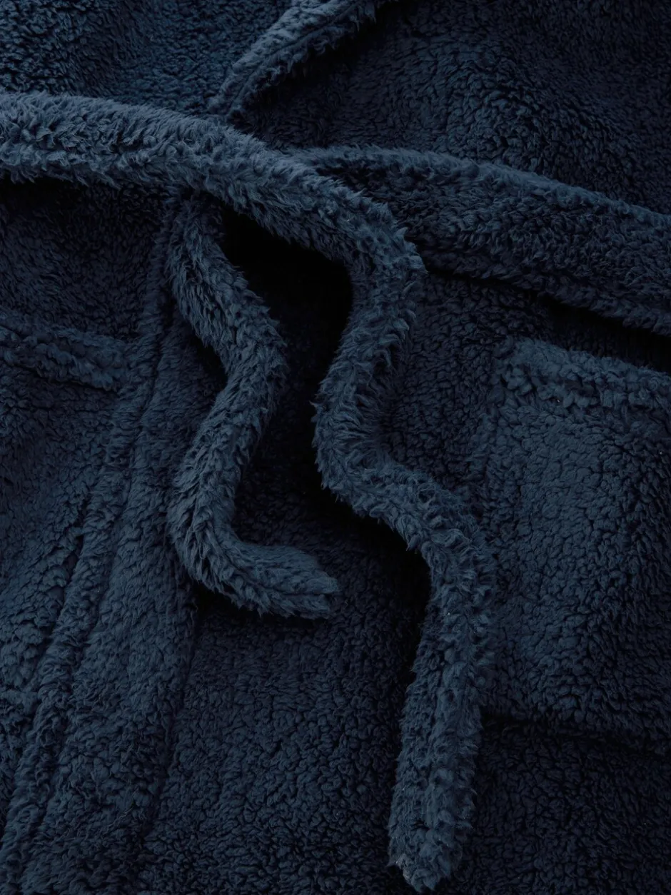 Loungewear|Kamerjassen En Badjassen|Next - Borg badjas Donkerblauw