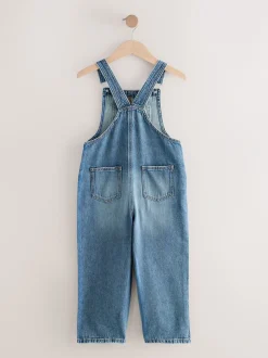 Tuinbroeken|Jumpsuits En Playsuits*Next Donkerblauw - Bretelbroek met wijde pijpen (3-16jr)