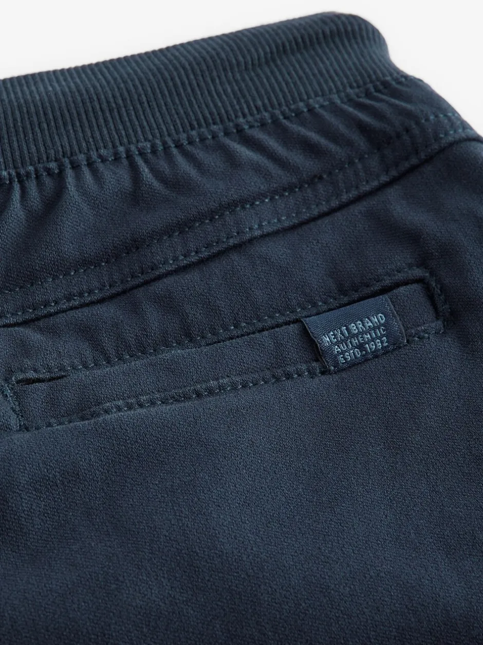 Broeken En Chino's*Next - Broek met geribde elastische taille (3-16 jr) Donkerblauw