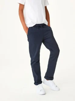 Broeken En Chino's*Next - Broek met geribde elastische taille (3-16 jr) Donkerblauw