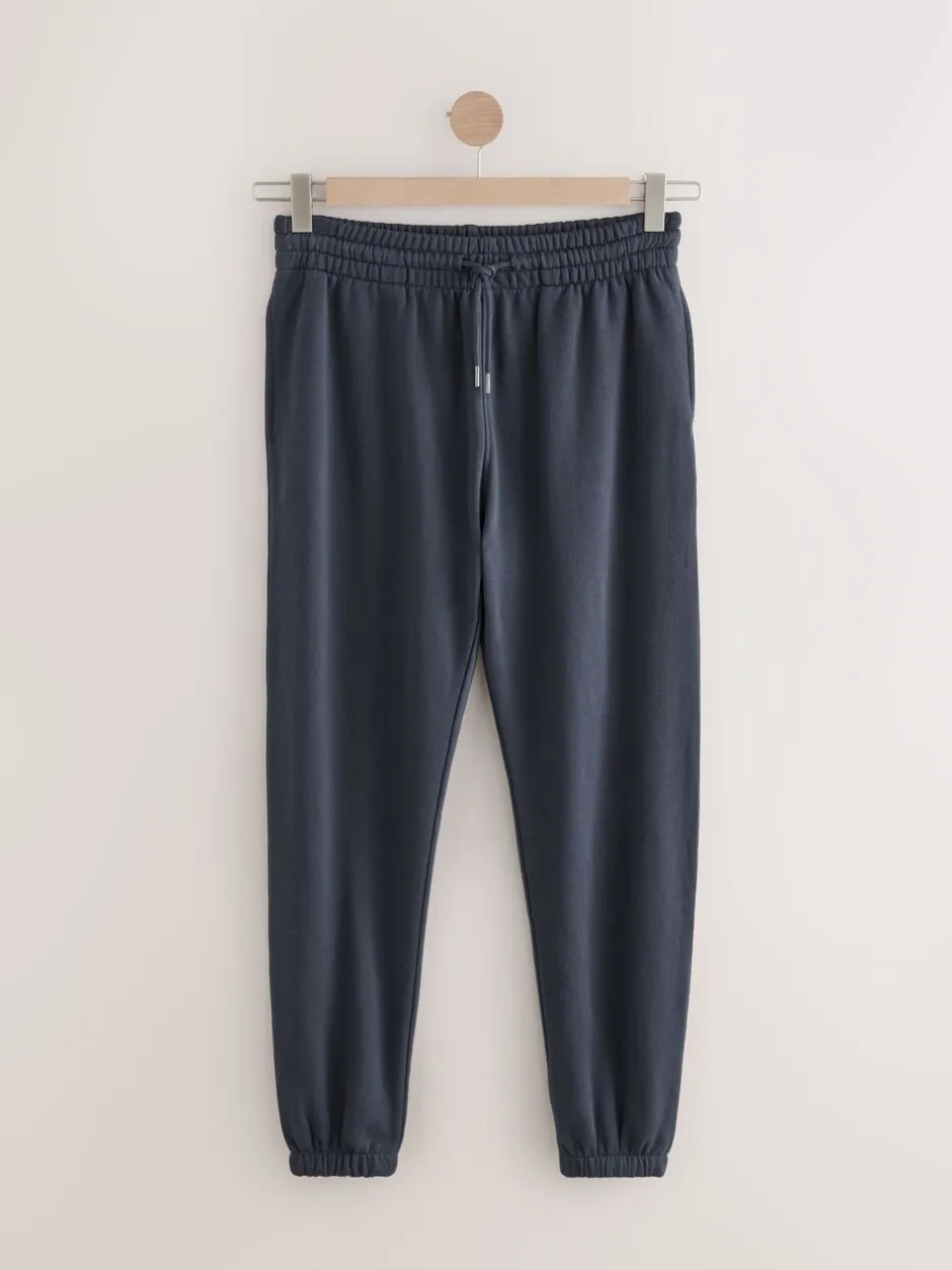 Loungewear|Joggingbroeken*Next - Brushback Heavyweight Open Joggers Donkerblauw