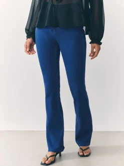 Leggings En Joggingbroeken|Next - Check Jersey Bootcut Leggings Donkerblauw