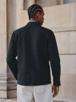 Formele Overhemden|Next - Chore Twill Shacket Overshirt Donkerblauw