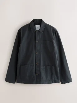 Formele Overhemden|Next - Chore Twill Shacket Overshirt Donkerblauw