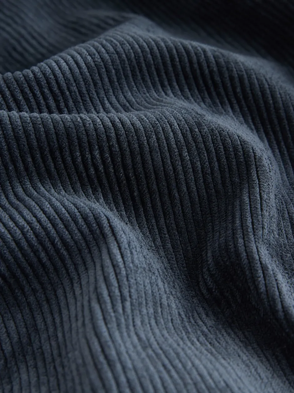Broeken|Next - Corduroy broek met wijde pijpen Donkerblauw