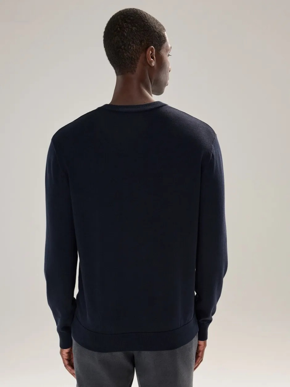 Gebreide Kleding*Next - Cotton Rich Long Sleeve Jumper Donkerblauw