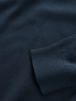 Gebreide Kleding*Next - Cotton Rich Long Sleeve Jumper Donkerblauw