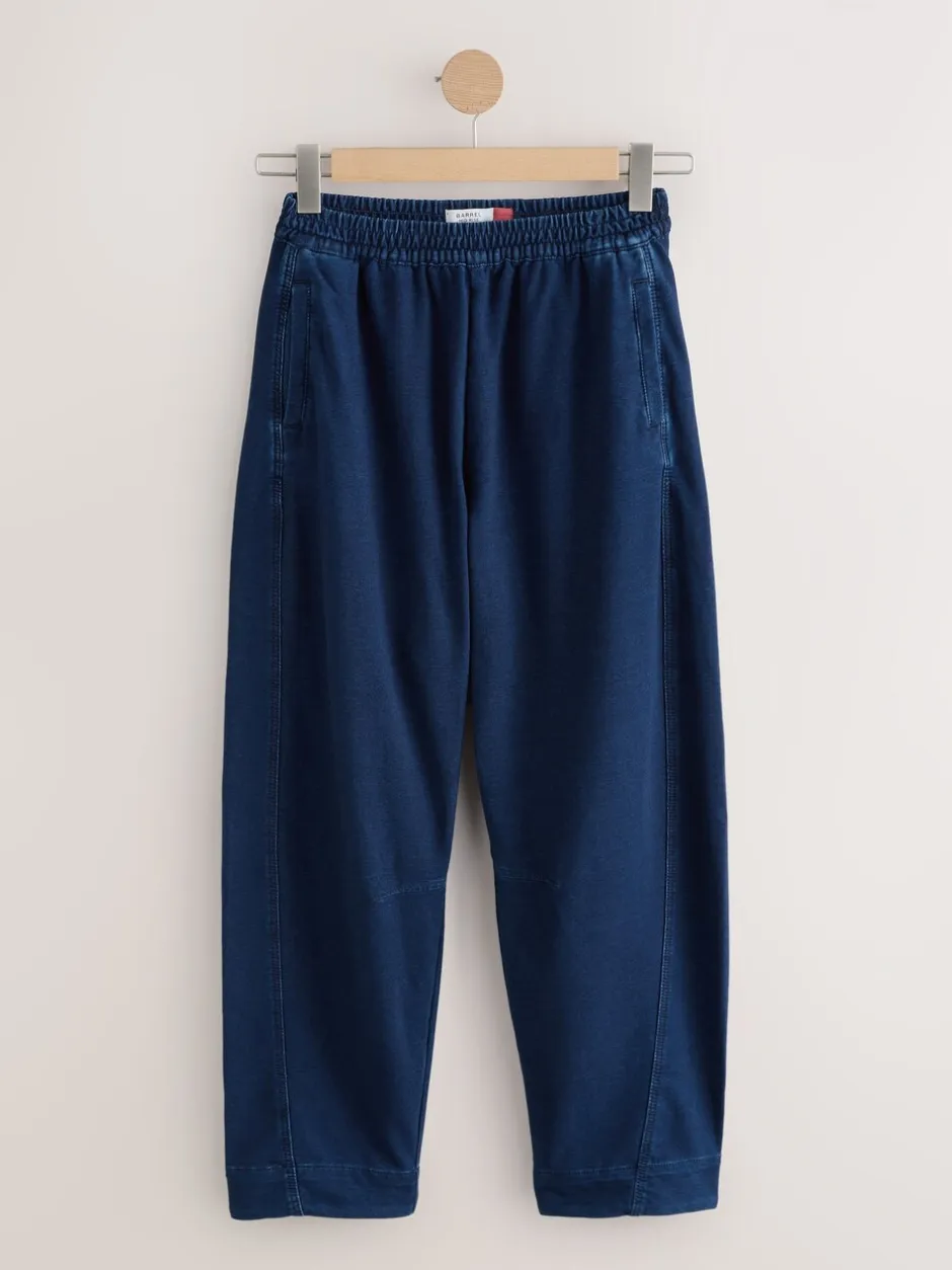 Jeans*Next - Denim Jersey Broeken met Barrel jeans Donkerblauw