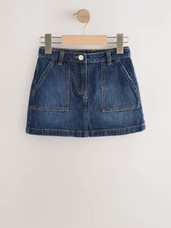 Shorts En Rokken|Next - Denim rok (3-16jaar) Donkerblauw