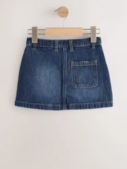 Shorts En Rokken|Next - Denim rok (3-16jaar) Donkerblauw