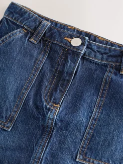 Shorts En Rokken|Next - Denim rok (3-16jaar) Donkerblauw
