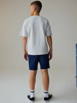 Shorts*Next - Denim short (3-16 jr) Donkerblauw