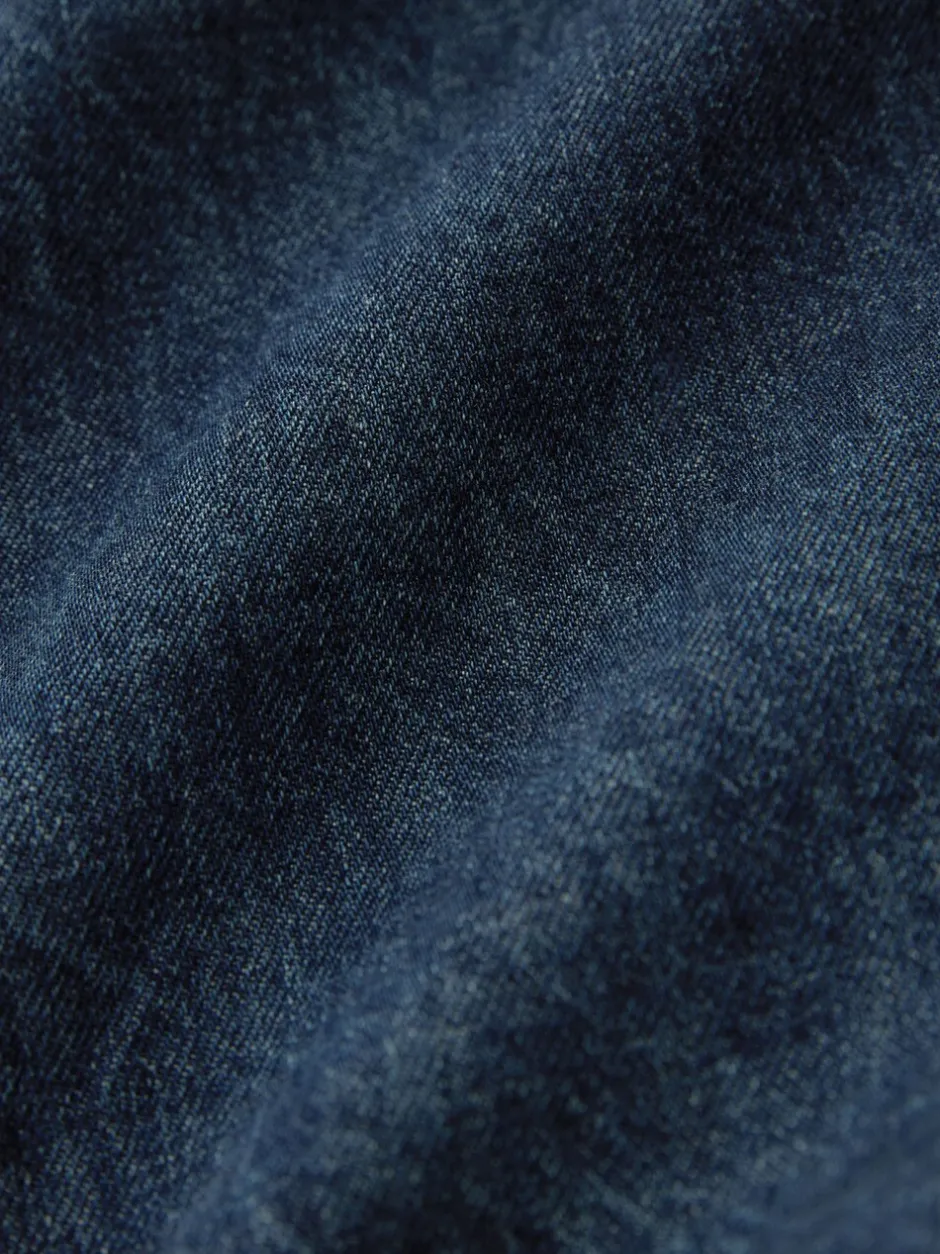 Shirts*Next - Denim Western 100% Cotton Long Sleeve Shirt Donkerblauw