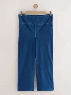 Moederschap*Next Donkerblauw - Denim zwangerschapsleggings met wijde pijpen