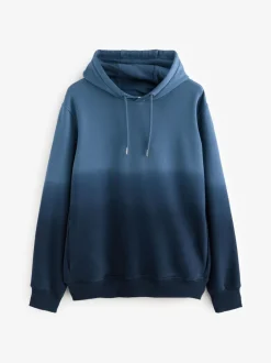 Sweaters En Hoody´S|Sweaters En Hoody´S|Next - Dip Dye Katoenrijke Jersey Hoodie Donkerblauw