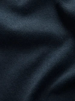 Gebreide Kleding|Next - Effen - Regular Fit Cotton Rich Crew Neck Jumper Donkerblauw
