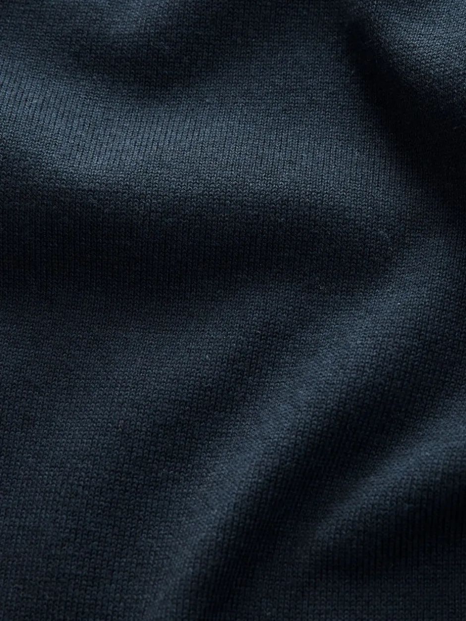 Gebreide Kleding|Next - Effen - Regular Fit Cotton Rich Crew Neck Jumper Donkerblauw
