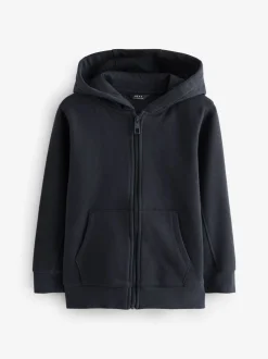 Schoolkleding|Sweaters En Hoody´S*Next Donkerblauw - Effen hoodie met doorlopende rits (3-16 jr)