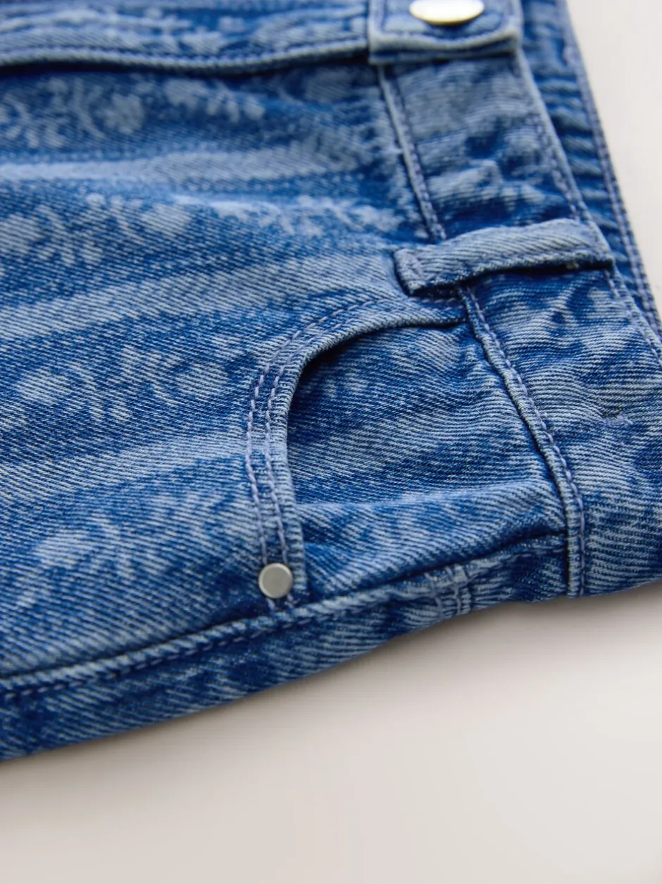 Shorts En Rokken|Next Donkerblauw - Floral Denim Shorts (3-16yrs)