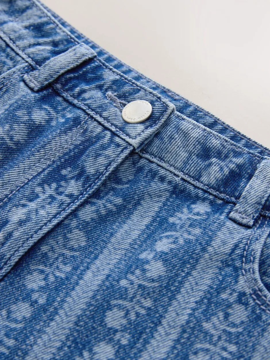 Shorts En Rokken|Next Donkerblauw - Floral Denim Shorts (3-16yrs)