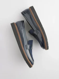 Ruimvallend En Extraruimvallend|Lage Schoenen|Next - Forever Comfort® Brogue Instappers Donkerblauw