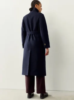Jassen En Jacks|Next - Formele jas met colkraag Donkerblauw