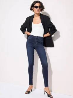 Jeans|Friends Like These - jegging met hoge taille Donkerblauw