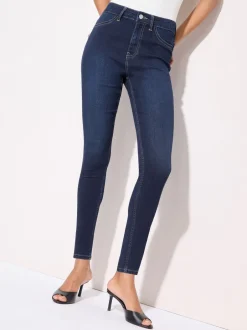 Jeans|Friends Like These - jegging met hoge taille Donkerblauw