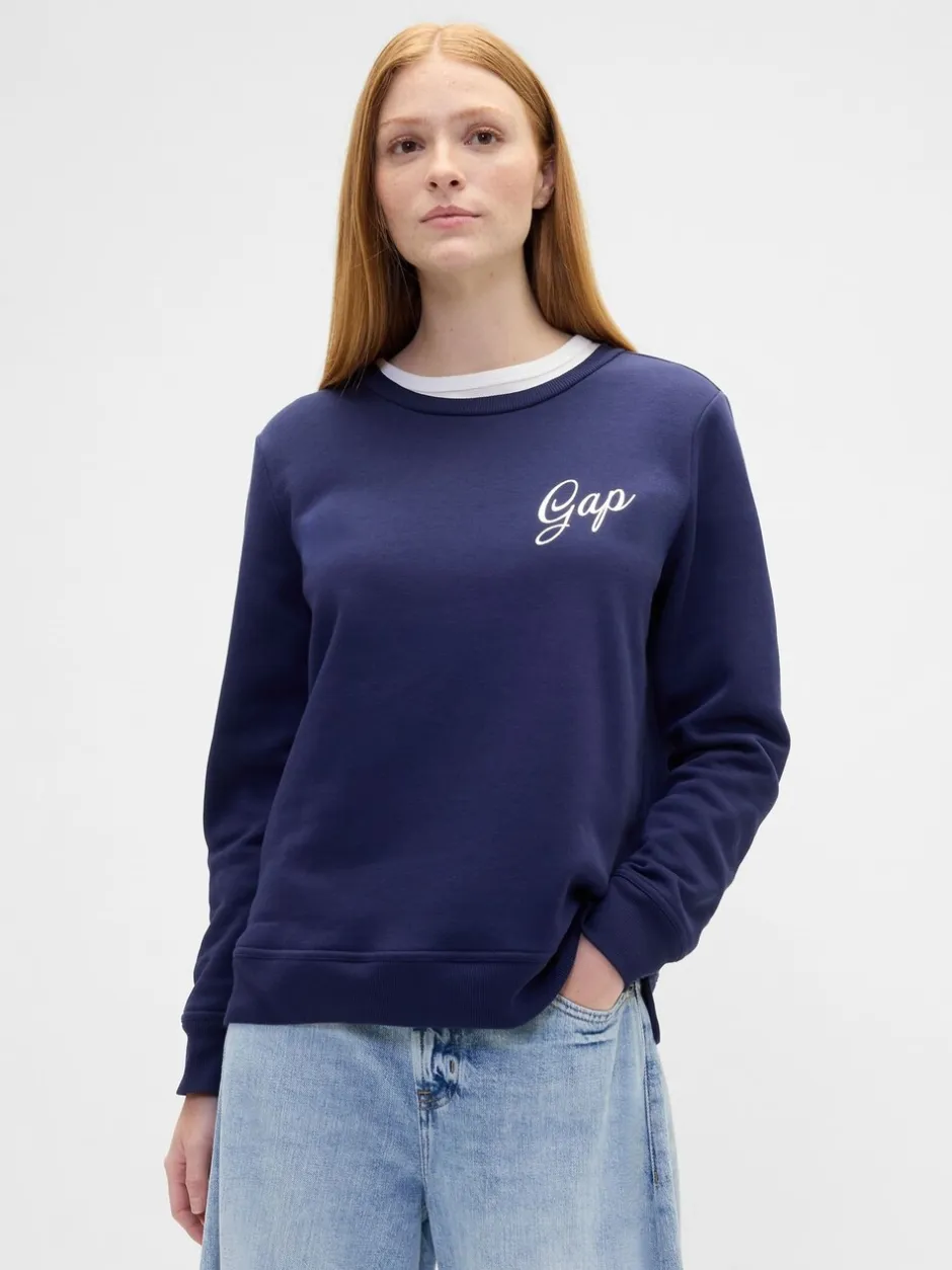 Sportkleding|Hoody's En Sweatshirts*Gap Donkerblauw - - Relaxed sweatshirt met logo