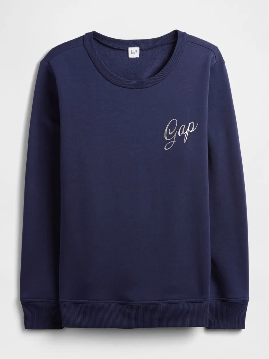 Sportkleding|Hoody's En Sweatshirts*Gap Donkerblauw - - Relaxed sweatshirt met logo