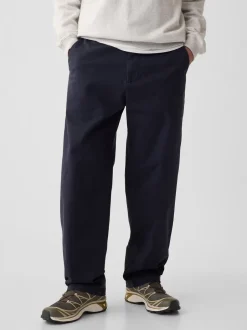 Broeken En Chino's|Gap - Baggy Fit stretchy Moderne Chino Donkerblauw