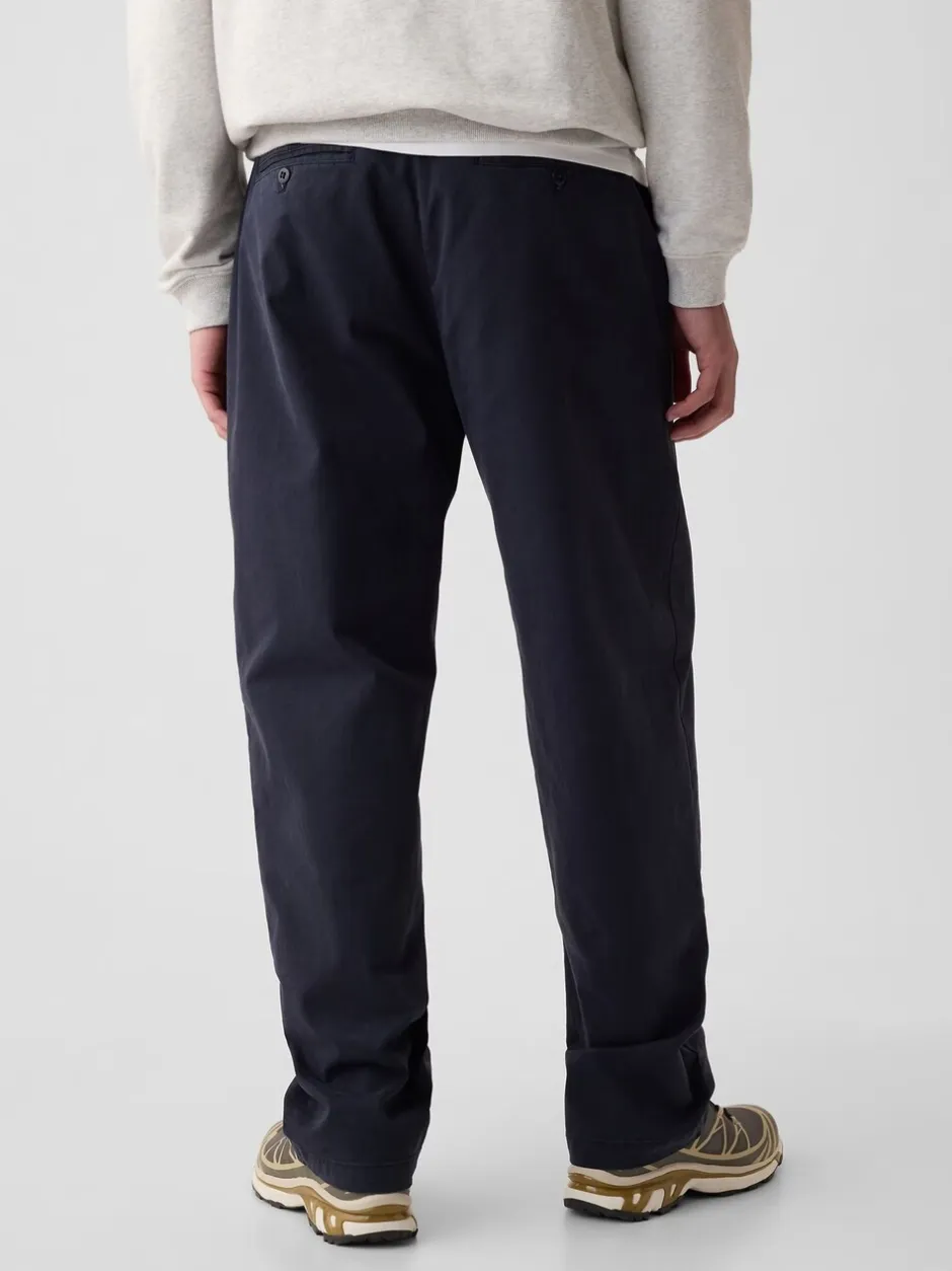 Broeken En Chino's|Gap - Baggy Fit stretchy Moderne Chino Donkerblauw