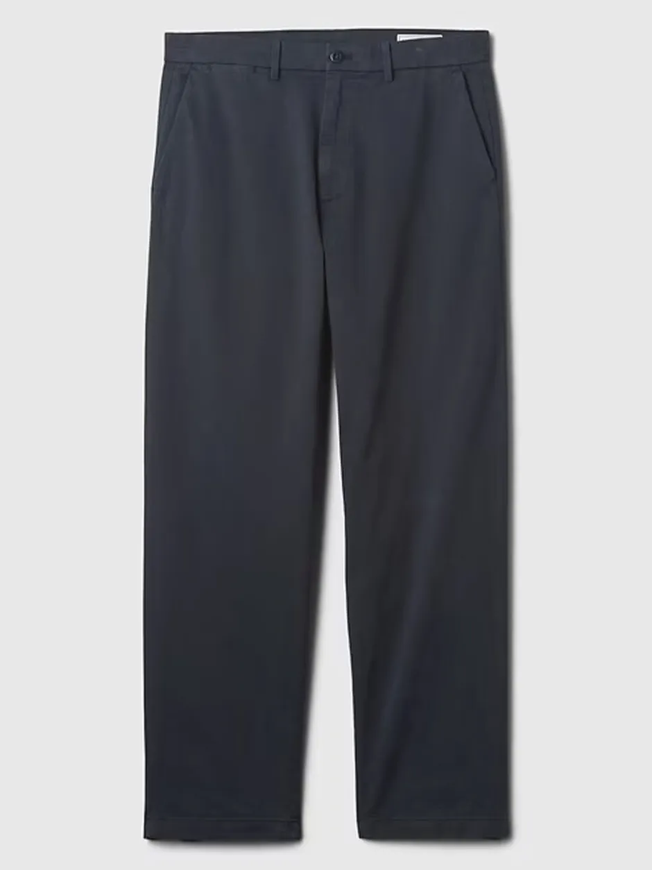 Broeken En Chino's|Gap - Baggy Fit stretchy Moderne Chino Donkerblauw