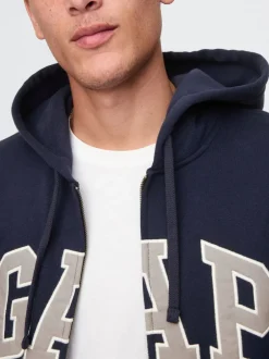 Sweaters En Hoody´S|Sweaters En Hoody´S*Gap - VintageSoft Arch Logo Full Zip Hoodie Donkerblauw