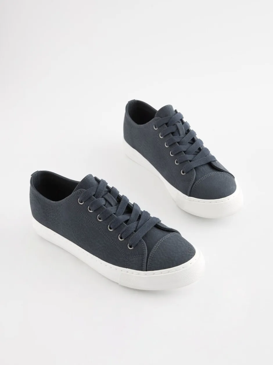 Sneakers|Next - Gelakte honkbalsneakers Donkerblauw