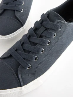 Sneakers|Next - Gelakte honkbalsneakers Donkerblauw